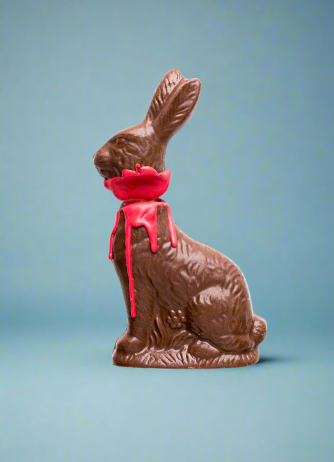 Handcrafted Milk Chocolate Victim Bunny – A Fun Easter Twist