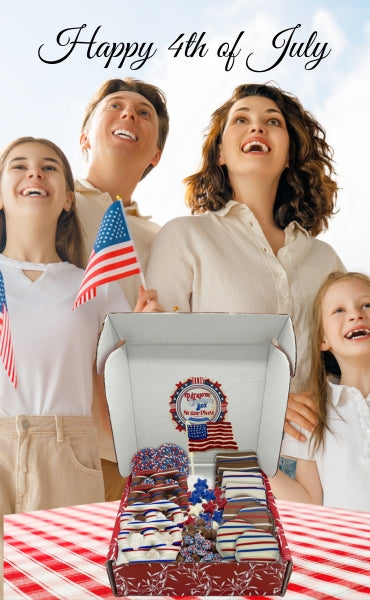 Chocolate American Flag Lollipops