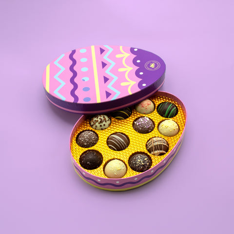 Easter Egg with 12 Gourmet Truffles