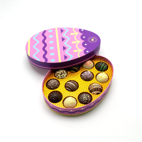 Easter Egg with 12 Gourmet Truffles