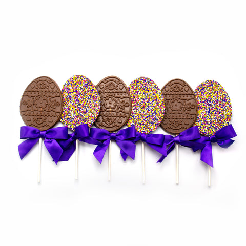 Easter Egg Nonpareil Lollipops - 6 Piece Set