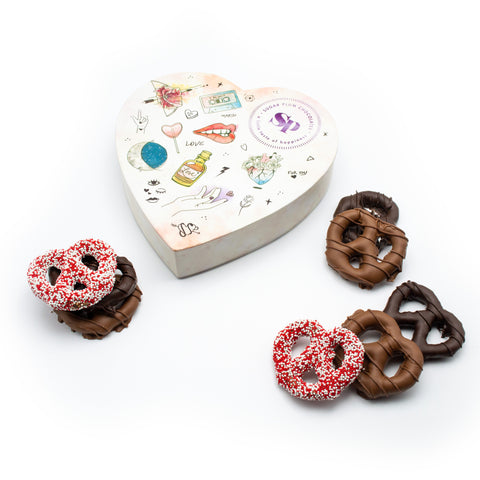 Sweetheart Pretzel Delights –  Chocolate Gift Box