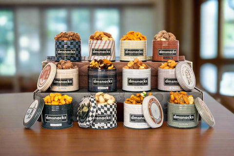 Bar Cart Snacks – Gourmet Snack Collection for Entertaining | 12 Vintage-Inspired Nut Blends