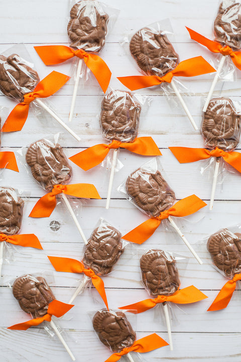 Chocolate Turkey Lollipops - Sugar Plum Chocolates